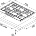Варочная панель Franke FHTL 755 4G TC OA C (106.0183.106) газовая