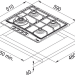 Варочная панель Franke FHTL 604 3G TC OA C (106.0183.080) газовая