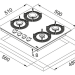 Варочная панель Franke FHMF 604 4G C WH design Dror (106.0541.749) газовая