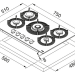 Варочная панель Franke FHMF 755 4G DC C WH design Dror (106.0541.753) газовая